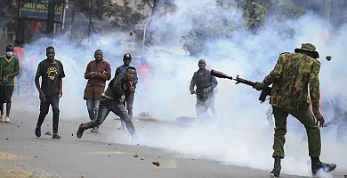 Stone-throwing Demonstrators and Police Firing tear gas Clash Saba Saba Protests Rock 17 Counties With Deaths, Injuries and Mass Arrests
