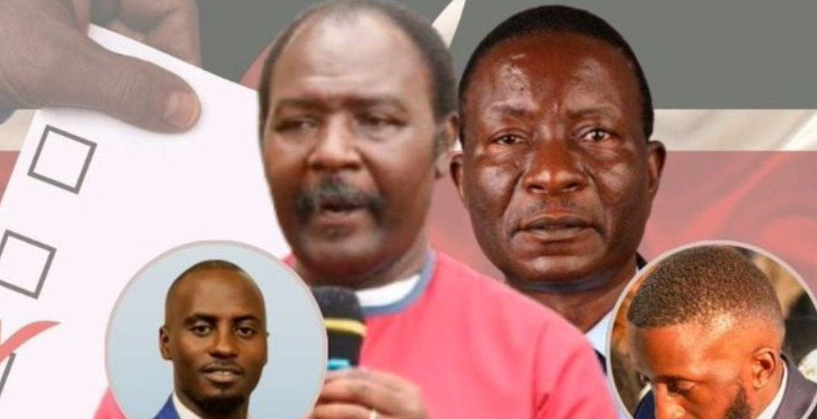 Former MPs Malulu Injendi (Malava) (Left) and Charles Ong'ondo Were (Kasipul). Their sons Rynan Injendi (Inset left) and Boyd Were (inset right) /Nation Political Dynasties in Kenya Raise Concerns Over Fair Access to Elective Positions