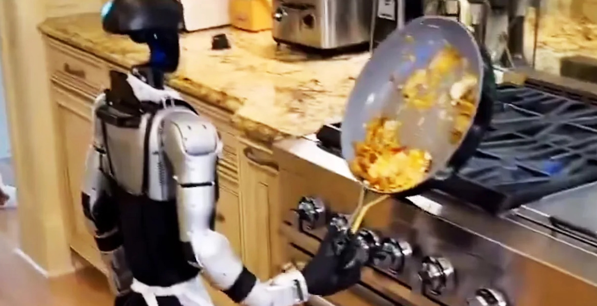 Humanoid Robot Loses Grip on Frying Pan, Turns Cooking Into Comedy Show