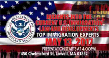 Immigration Information Session & Mother's Day Charity Dinner: Sat, May 13th in Lowell, MA