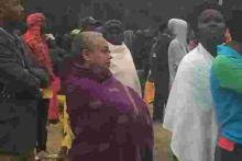 First Lady Margaret Kenyatta Queues for Several Hours Waiting to Vote