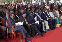 President Uhuru, Raila Share Podium at Burial of Rachael Shebesh's Father