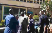 Babu Owino, Jaguar Exchange Blows [VIDEO]