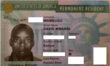 Lost and Found Green Card in Baltimore, MD Belonging to a Kenyan National