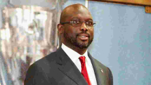 Former Football Great George Weah Leads in the Race for Liberian President