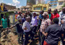 Starehe MP Charles Njagua Leads Constituents in Bringing down Perimeter Wall Erected around Grabbed Land