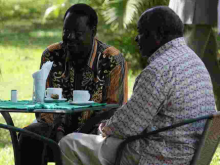 Raila Meets Retired President Mwai Kibaki in Nairobi
