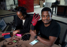Kenyan Man, 25, Invents Smart Gloves that Change Sign Language Movements into Audio Speech