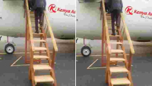 Kenya Airways Speaks out After Photo of Wooden Airplane Stairs Goes Viral