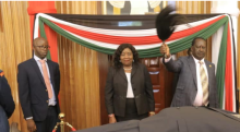 Raila Pays Last Respects to Moi at Parliament Buildings 