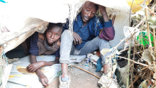 Single Kenyan Father and His Son Say They Have Been Living in the Thickets after Losing Livelihood Because of the Covid-19 Pandemic