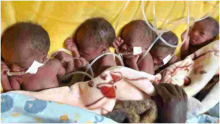 Kenyan Man Seeks Help from Well-Wishers as Wife Gives Birth to Five Babies 