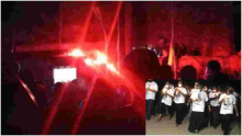 Mourners Scamper as Fire Erupts at TB Joshua's Church During His Funeral Service 