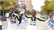 Kenyans Benson Kipruto and Diana Kipyogei Win Boston Marathon
