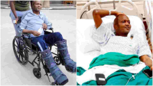 MP Moses Kuria Starts Walking Again After 4 Months in the Hospital, 10 Surgeries 