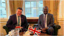 Raila Holds Talks with UK’s Armed Forces Minister James Heappey in London 