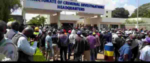 Police Clash With Supporters of ex-Mungiki Leader Maina Njenga at DCI Headquarters 
