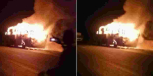 ENA Coach Bus With 49 Passengers Bursts Into Flames Mid-Journey