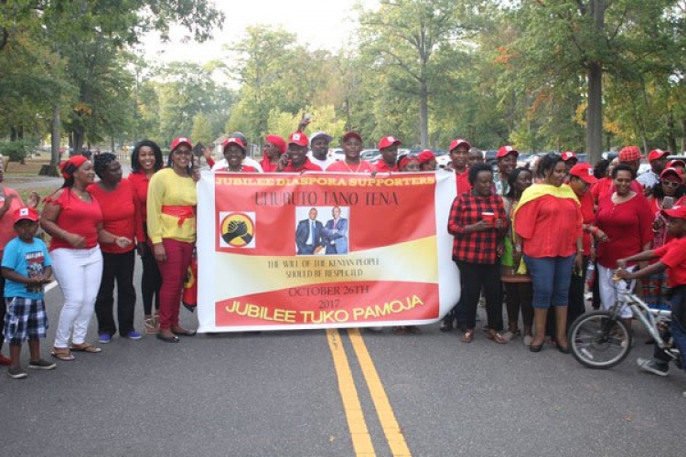President Uhuru Supporters in the US Hold Demonstration in New Jersey