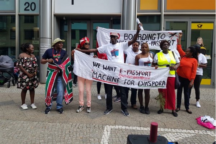 Kenyans Living in Germany Hold Demos Outside Kenyan Embassy in Berlin