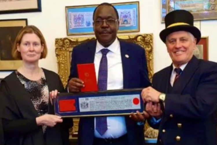 Kenyan Juvenal Shiundu Honored with Freedom of the City of London Award