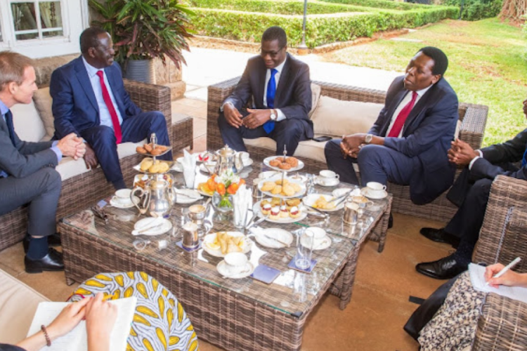 Raila, Azimio Leaders Meet New British High Commissioner Wigan