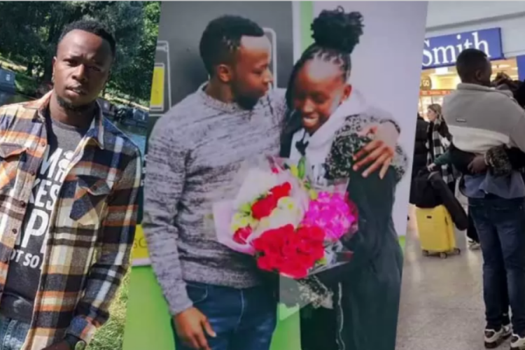Kenyan Man Romantic Reunion with His Girlfriend in the UK