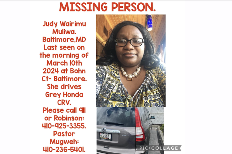 Kenyan Woman, Judy Mliwa, Reported Missing in Baltimore, Maryland